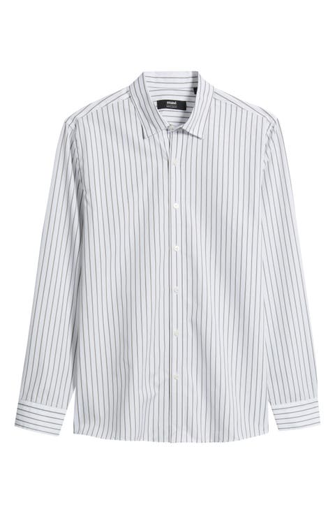 Stripe Regular Fit Cotton Button-Up Shirt