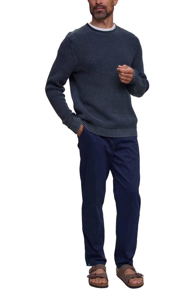 Sunbleached Roll Neck Cotton Sweater, Alternate, color, INDIGO