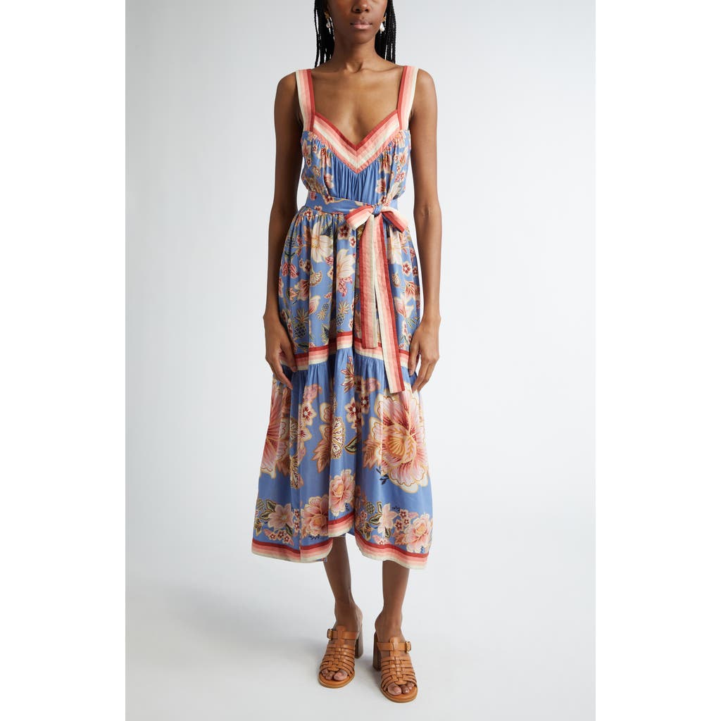 Farm Rio Super Bloom Tapestry Cotton Blend Dress In Super Bloom Tapestry
