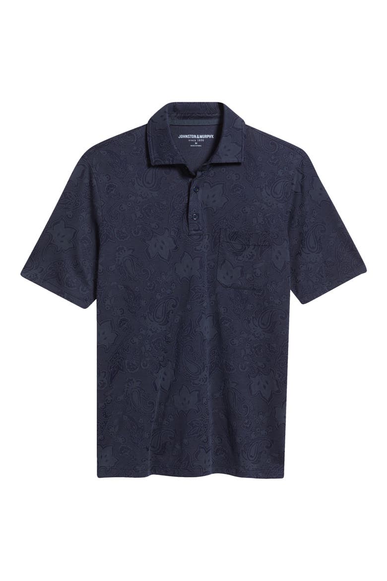 Paisley Jacquard Polo, Alternate, color, NAVY