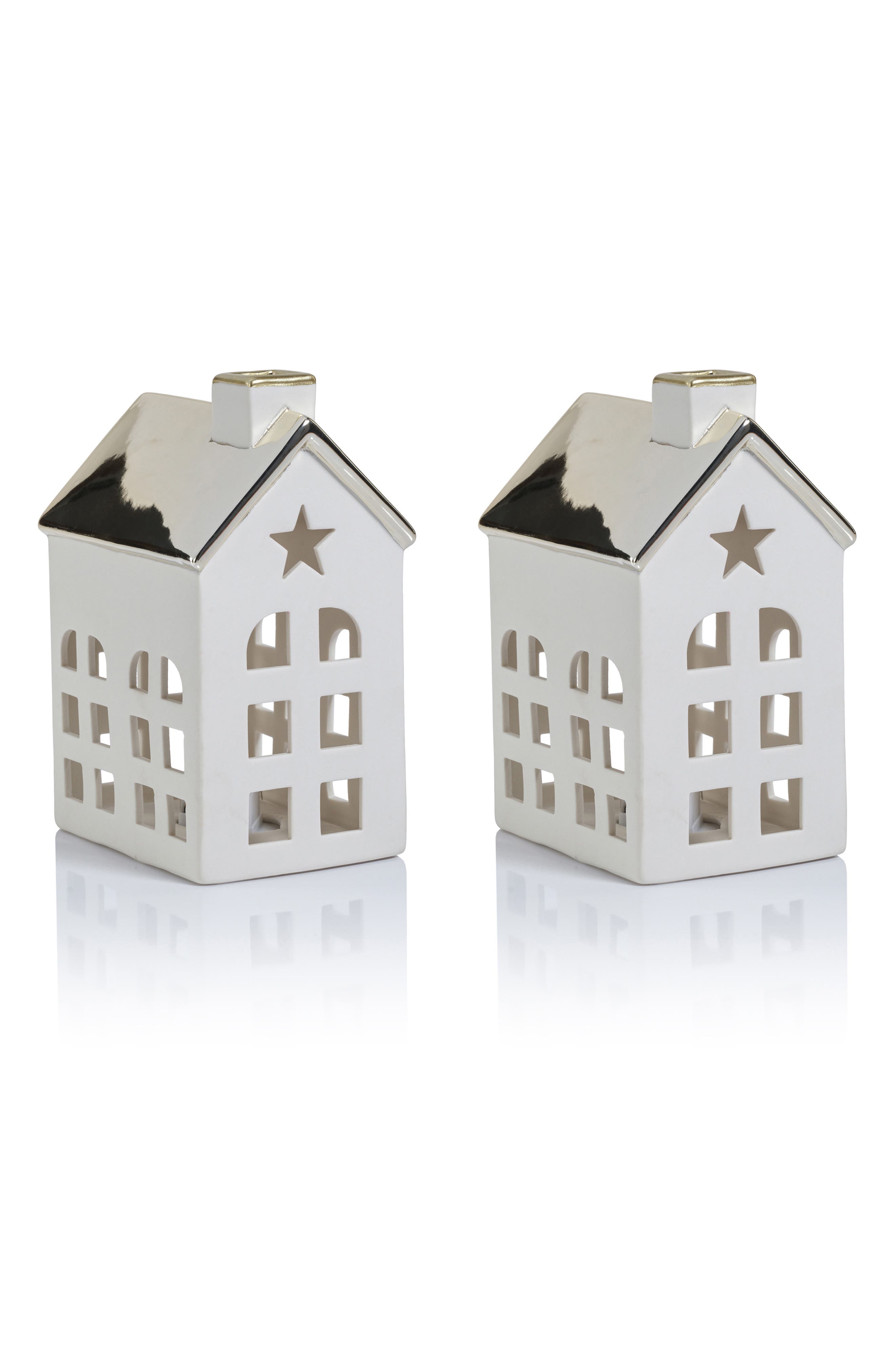 Zodax Lilou Set of 2 LED House Figurines
