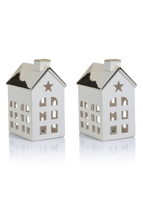 Lilou Set of 2 LED House Figurines