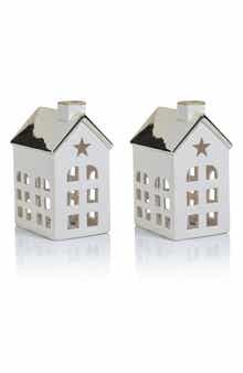 Zodax Lilou Set of 2 LED House Figurines