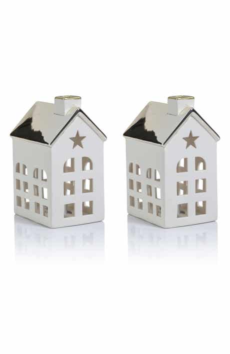 Zodax Lilou Set of 2 LED House Figurines