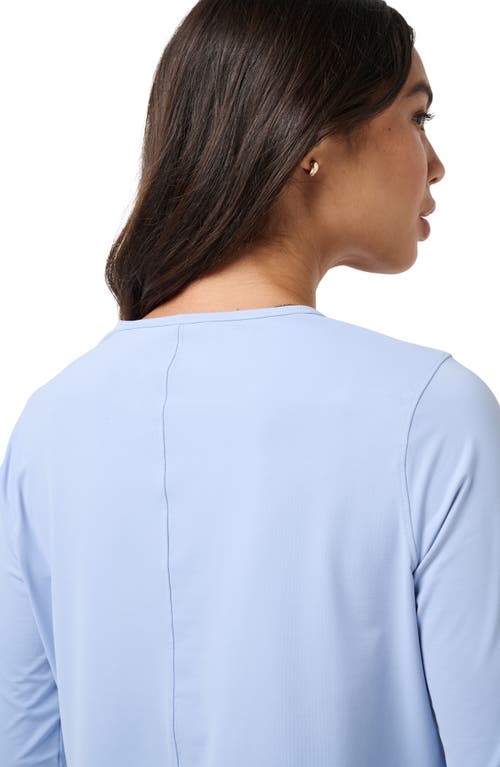 Travismathew Moveknit Solstice Crop Long Sleeve T-shirt In Blue