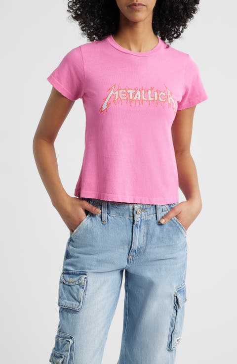 Metallica Flaming Sun Cotton Graphic T-Shirt ETALLICA FLAMING SUN VINTAGE