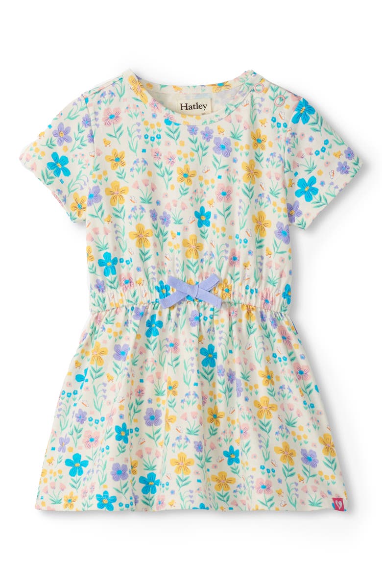 Hatley Kids' Little Garden Chicks Cotton Dress, Main, color, Natural