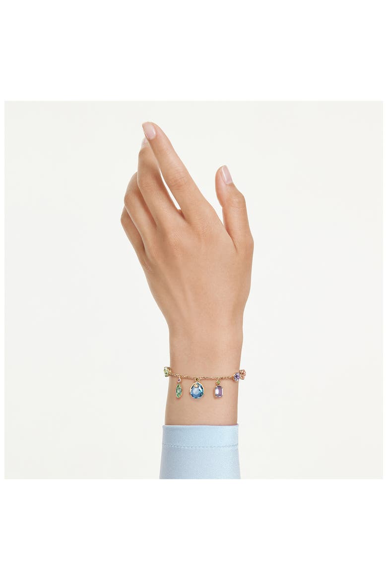 Gema Crystal Charm Line Bracelet, Alternate, color, GOLD/ MULTI
