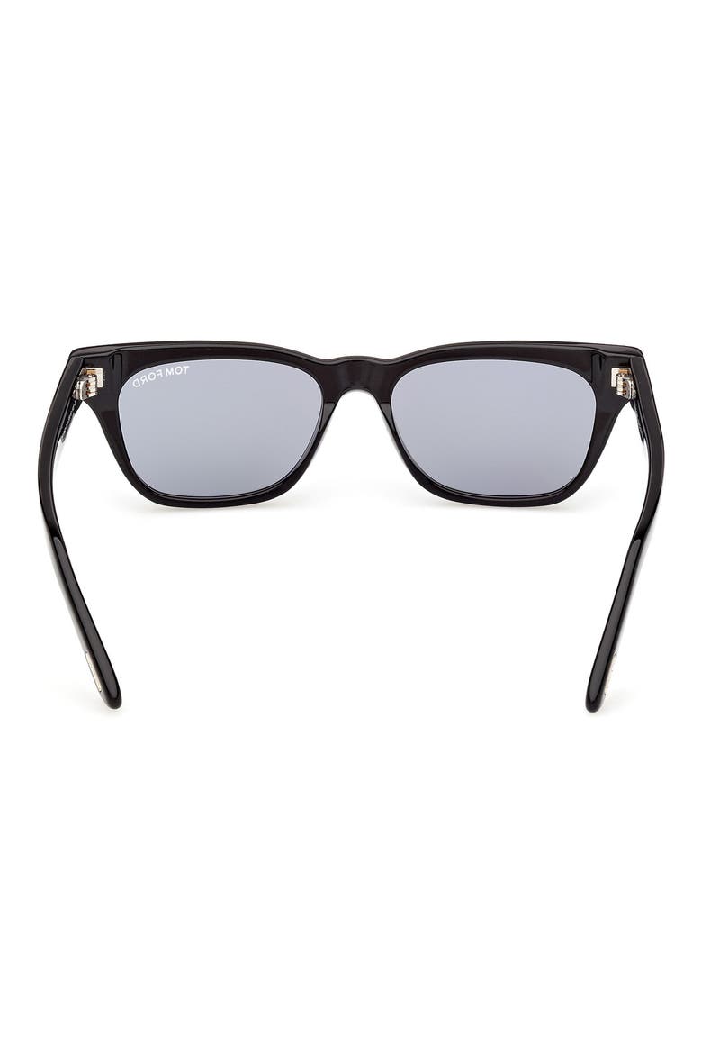 53mm Rectangular Sunglasses, Alternate, color, BLACK/ OTHER / SMOKE
