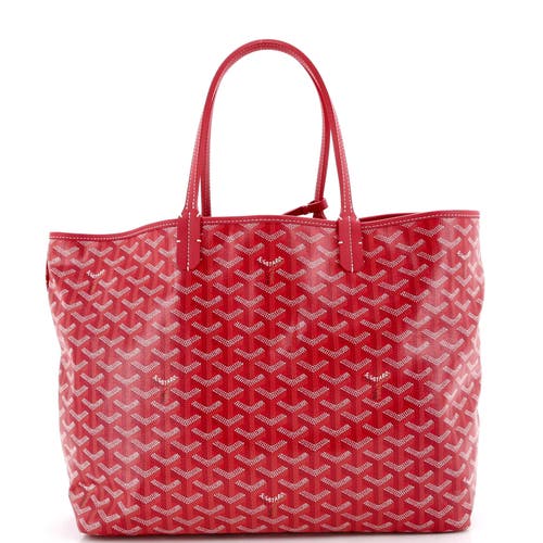 Pre-owned Goyard  Goyard Saint Louis Tote Coated Canvas Gm In Red