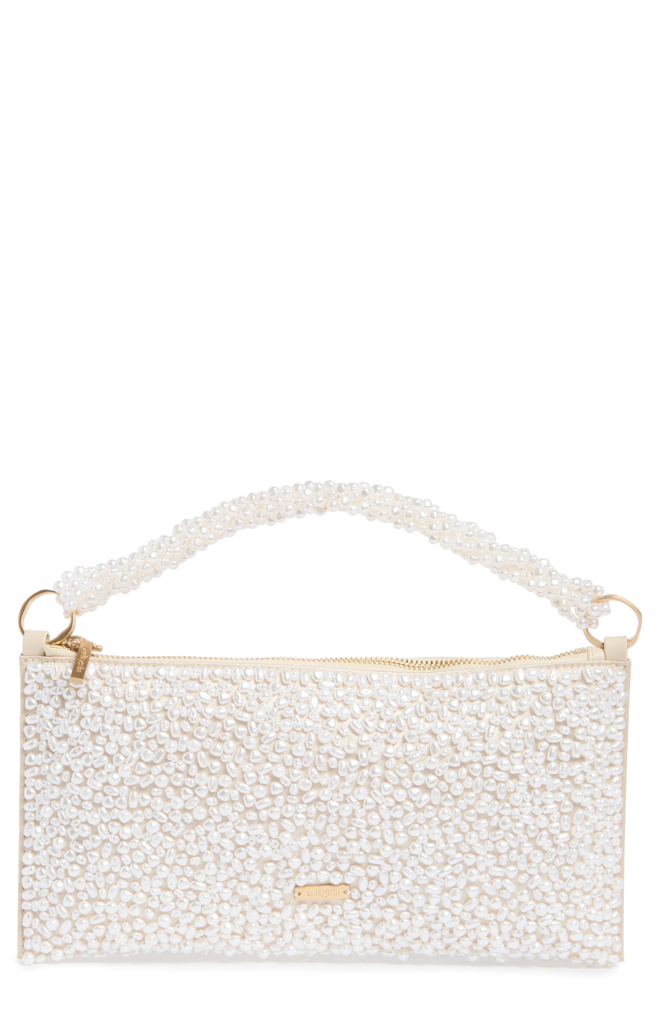Cult Gaia Hera Nano Imitation Pearl Shoulder Bag, Main, color, Pearl