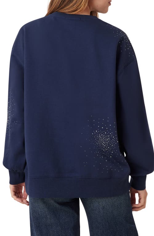 Scotch & Soda Oversize Graphic Sweatshirt In Blue