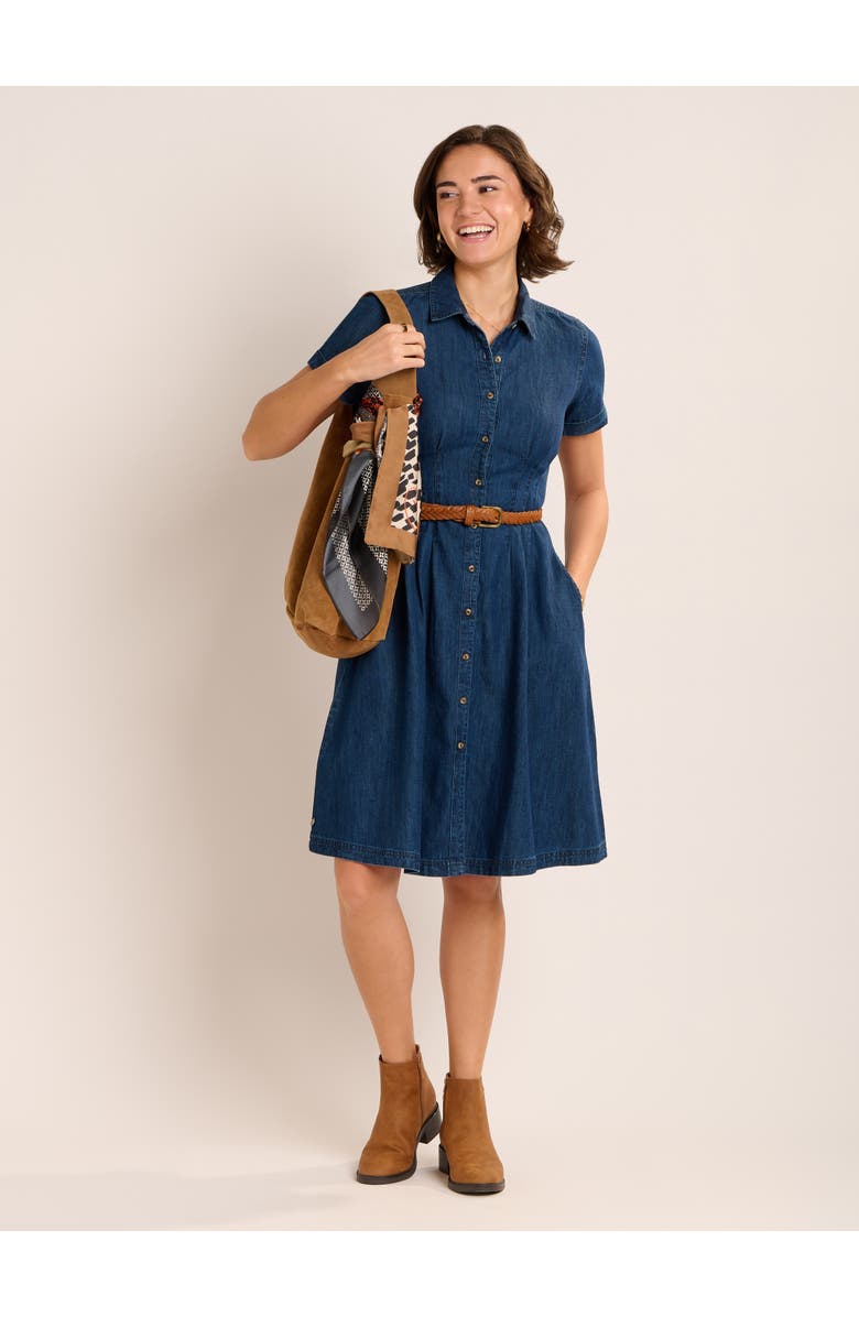 Brakeburn Antonia Button Front Denim Dress, Alternate, color, Blue