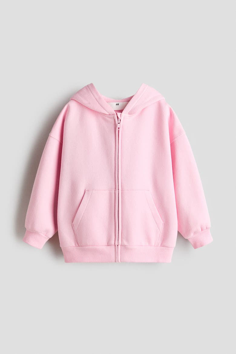 Oversized Zip-through Hoodie, Main, color, Light pink
