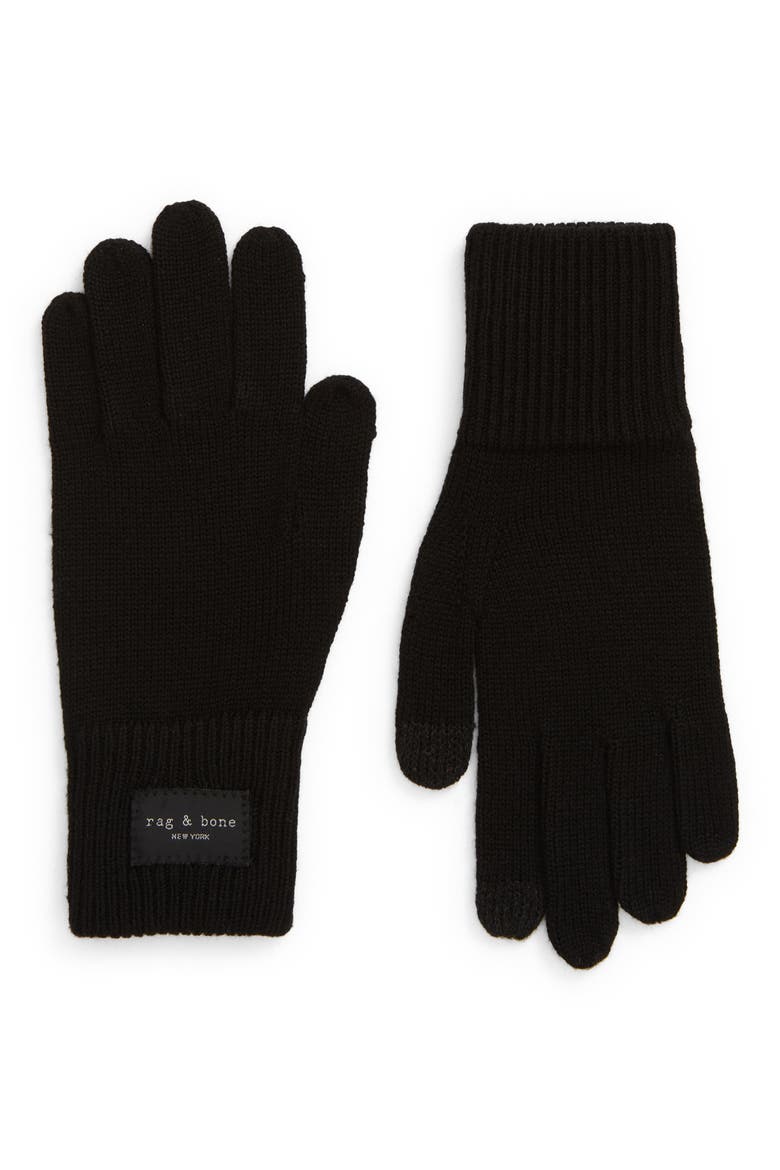 Addison Wool Gloves, Main, color, BLK