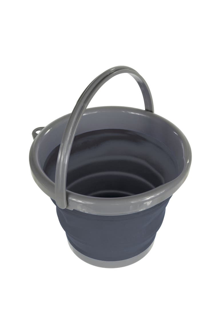 1.3gal Folding Bucket, Main, color, Ebony Grey