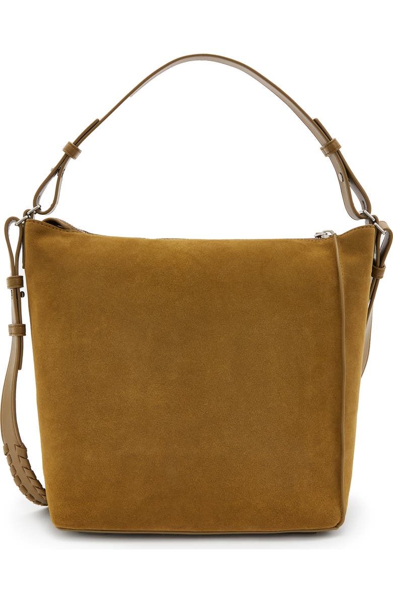 AllSaints Kita Suede Messenger Crossbody Bag, Alternate, color,