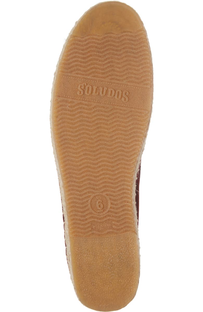 Soludos Velvet Smoking Slipper Espadrille, Alternate, color,