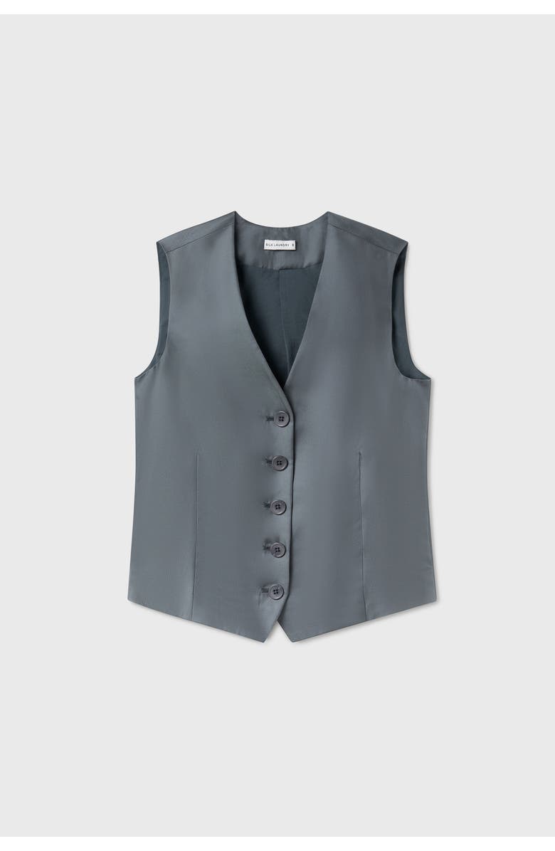 SILK LAUNDRY Twill Vest, Main, color,