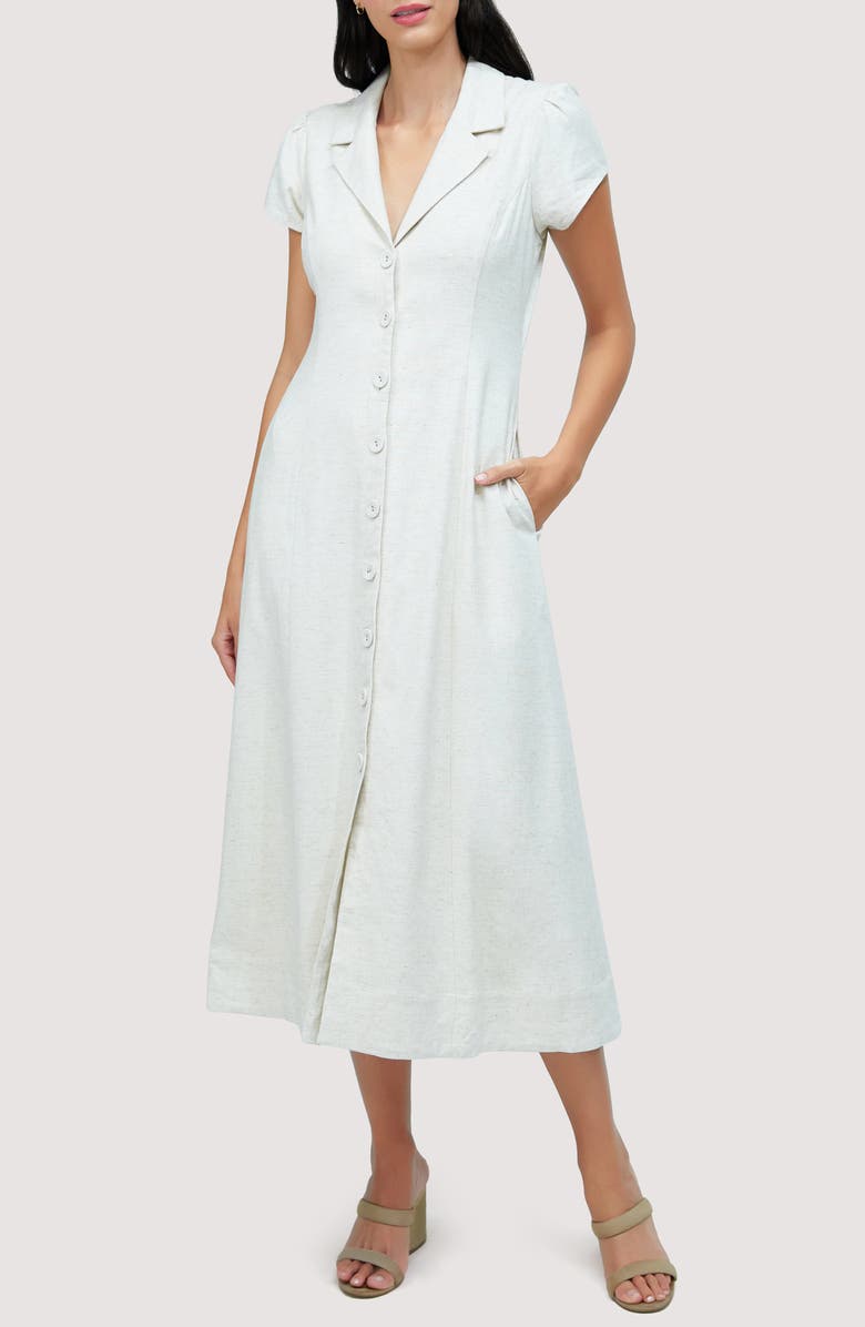 Lost + Wander Costa Del Sol Midi Shirtdress, Main, color,