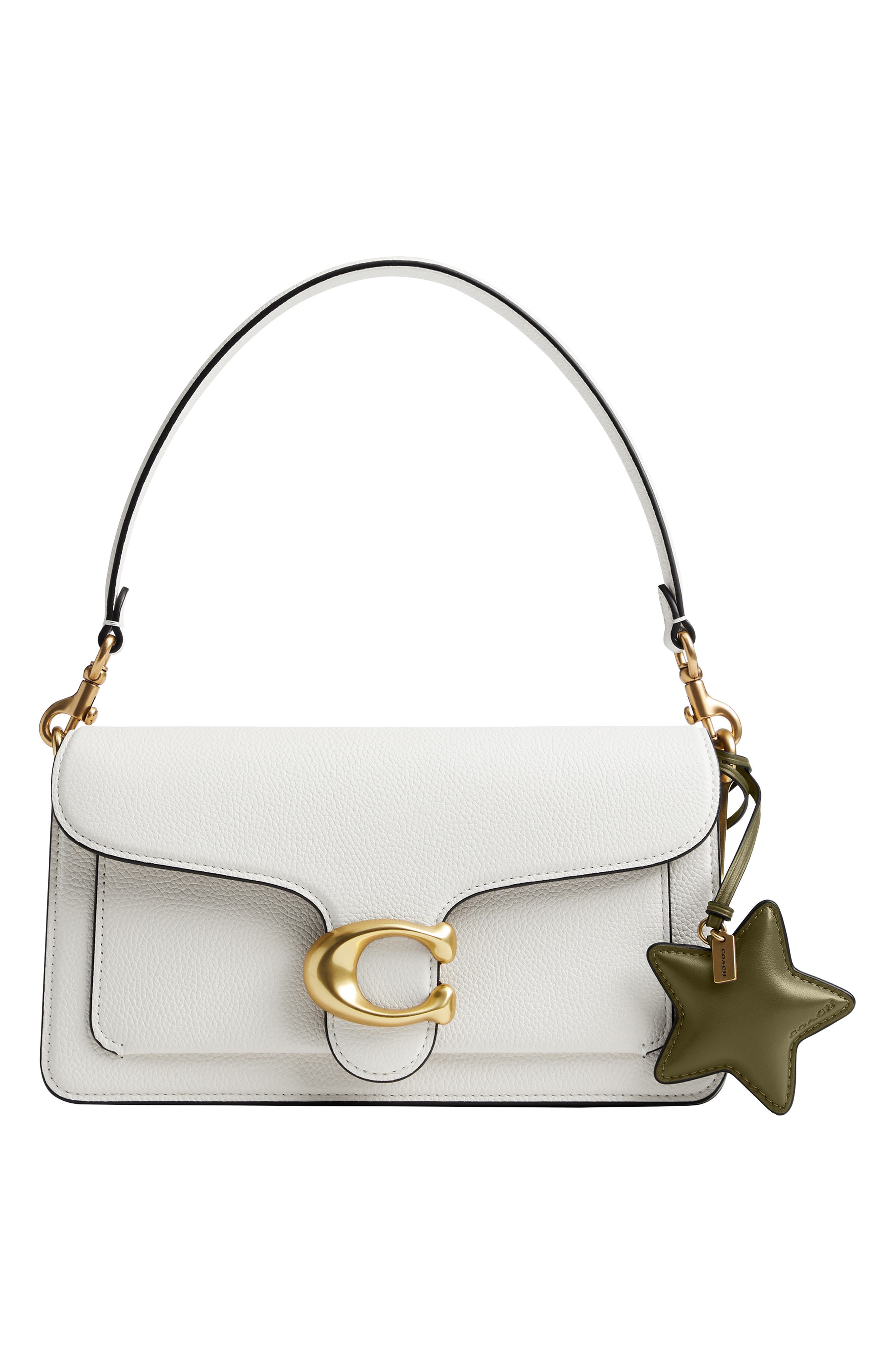 COACH Star Puffy Leather Bag Charm, Alternate, color, 