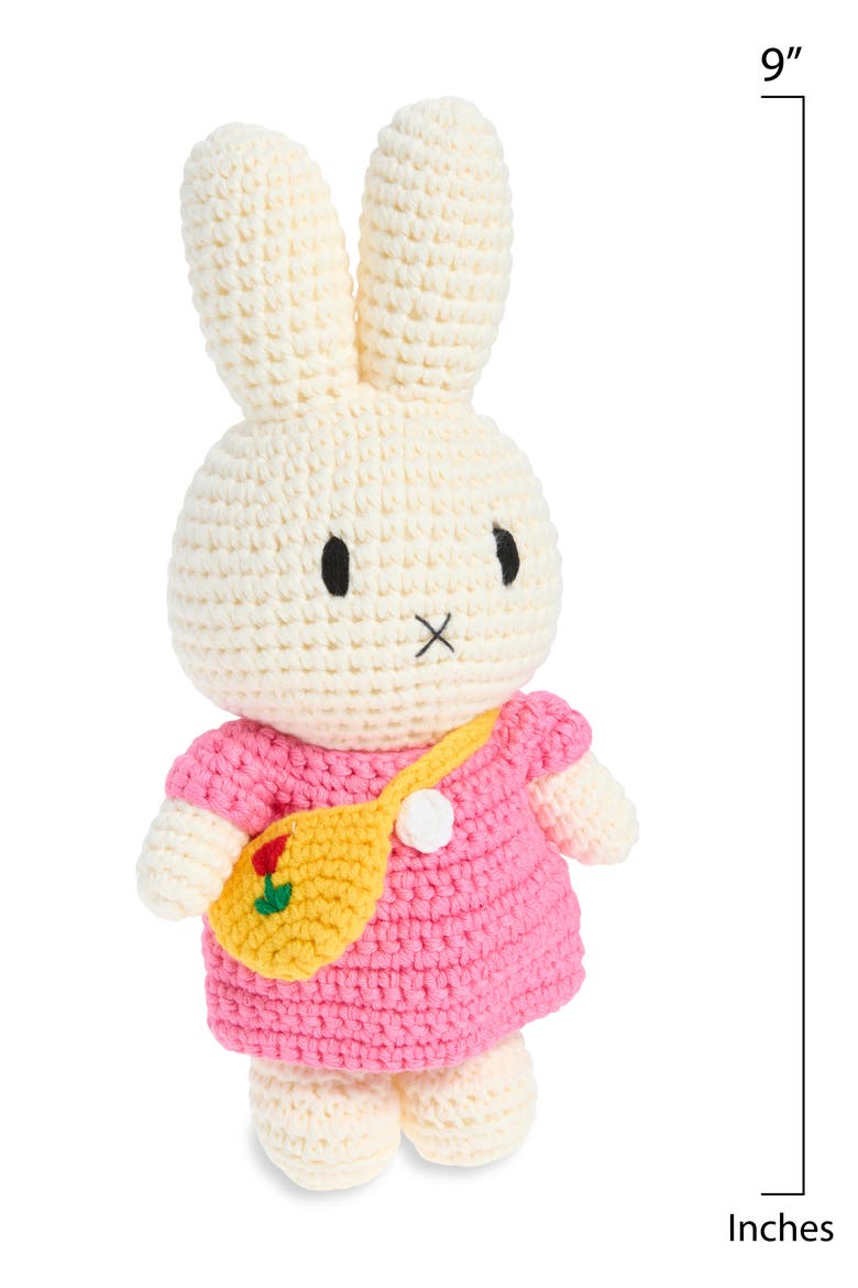 Miffy & Her Pink Dress & Tulip Bag Crocheted Stuffed Animal, Alternate, color, PINK