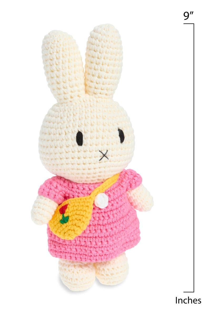 Just Dutch Miffy & Her Pink Dress & Tulip Bag Crocheted Stuffed Animal, Alternate, color, Pink