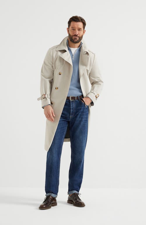 Brunello Cucinelli Lightweight Denim Trousers In Dark Denim