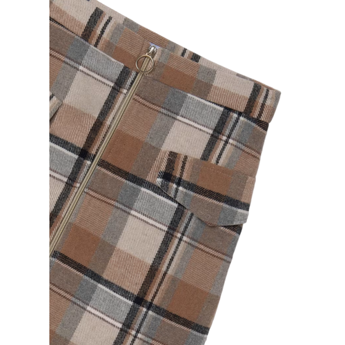 Mayoral Plaid Skirt In Brown