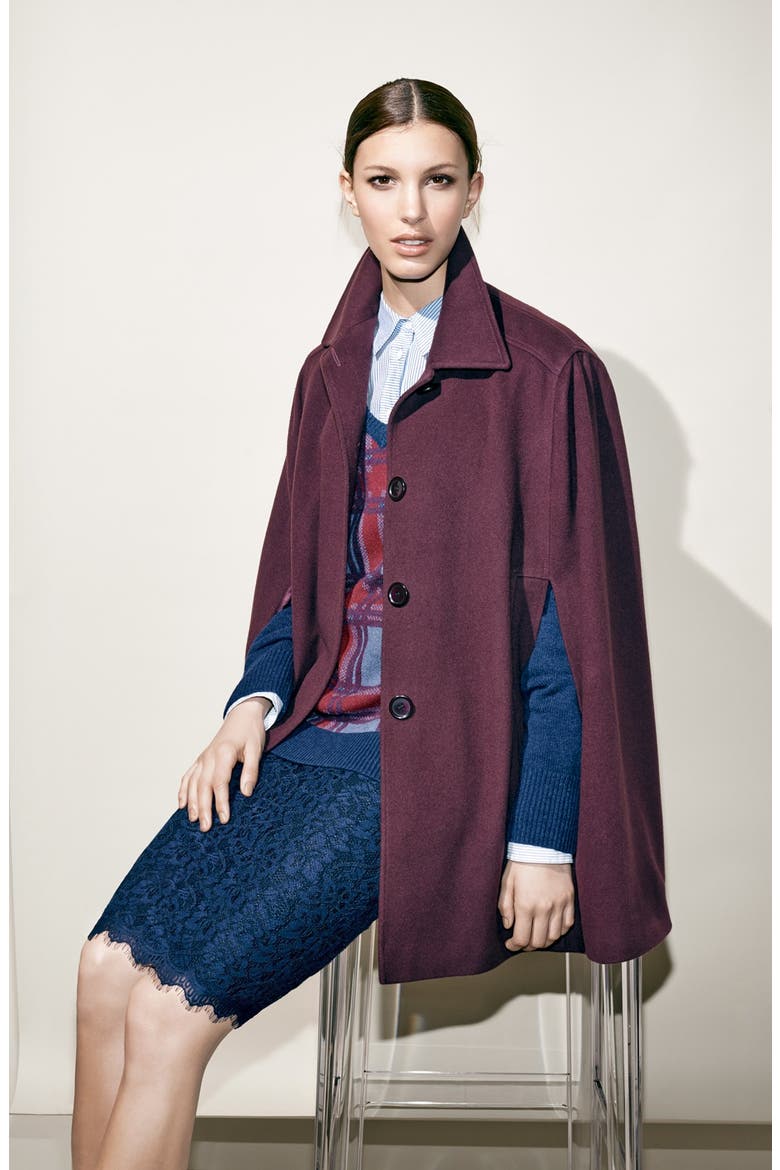 'Ceclie' Wool Blend Sweater, Alternate, color, PEACOAT MULTI