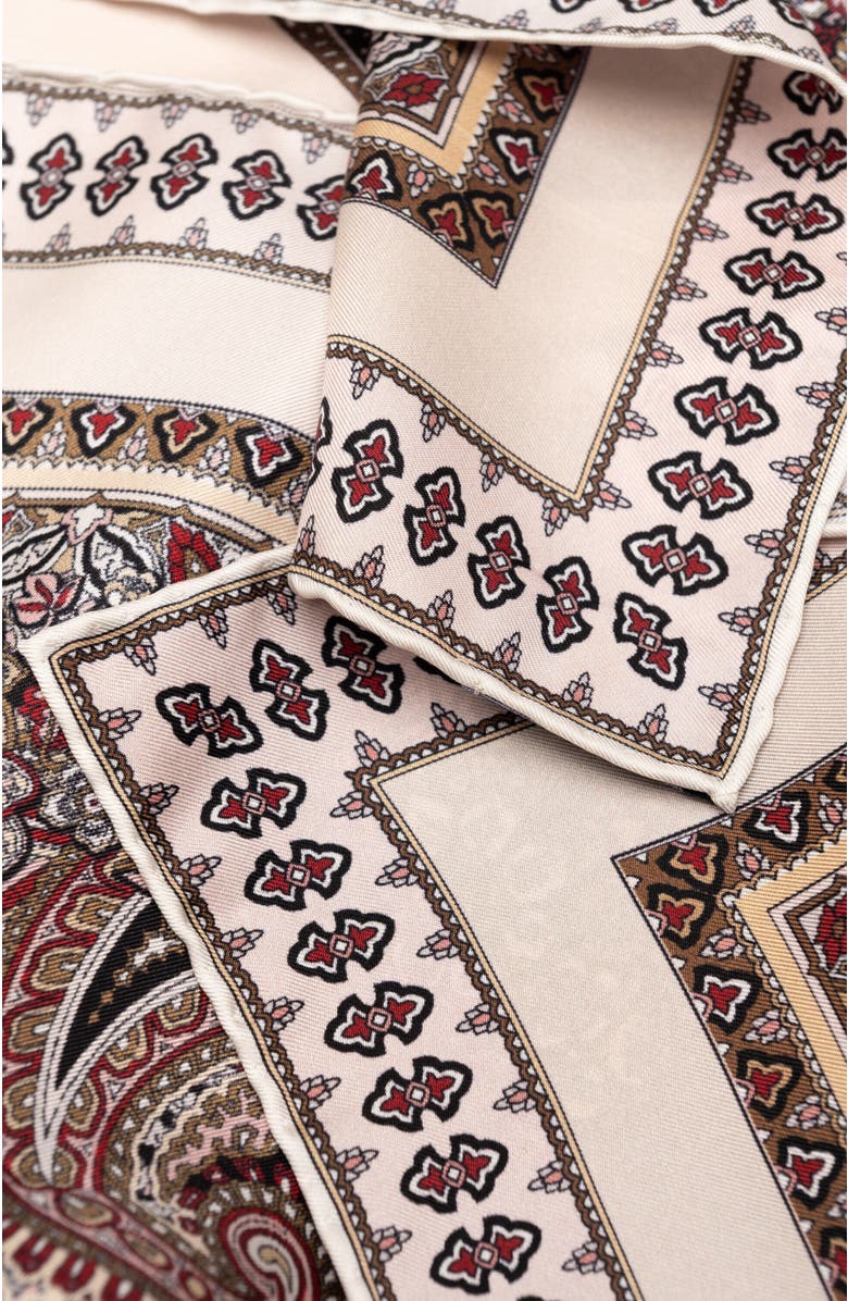 Elizabetta Marcello - Silk Neckerchief for Men, Alternate, color, Beige And Rose
