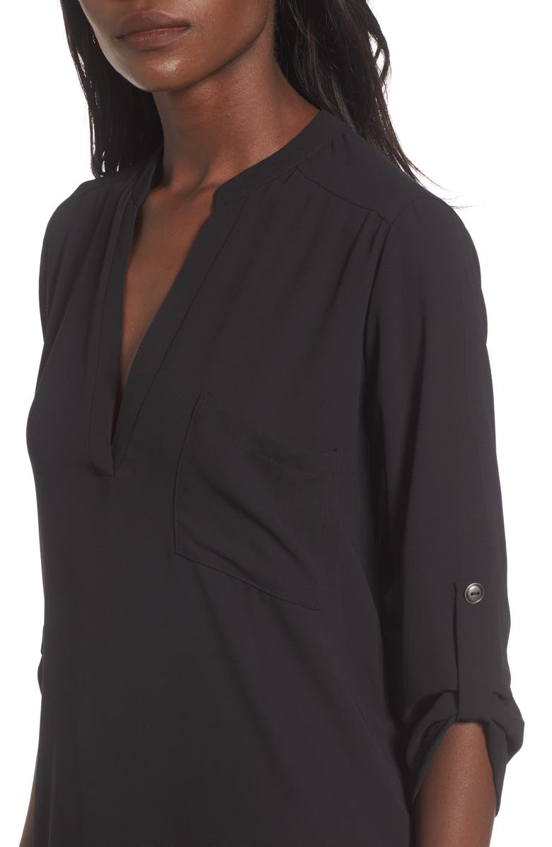 All in Favor Perfect Henley Tunic, Alternate, color, 