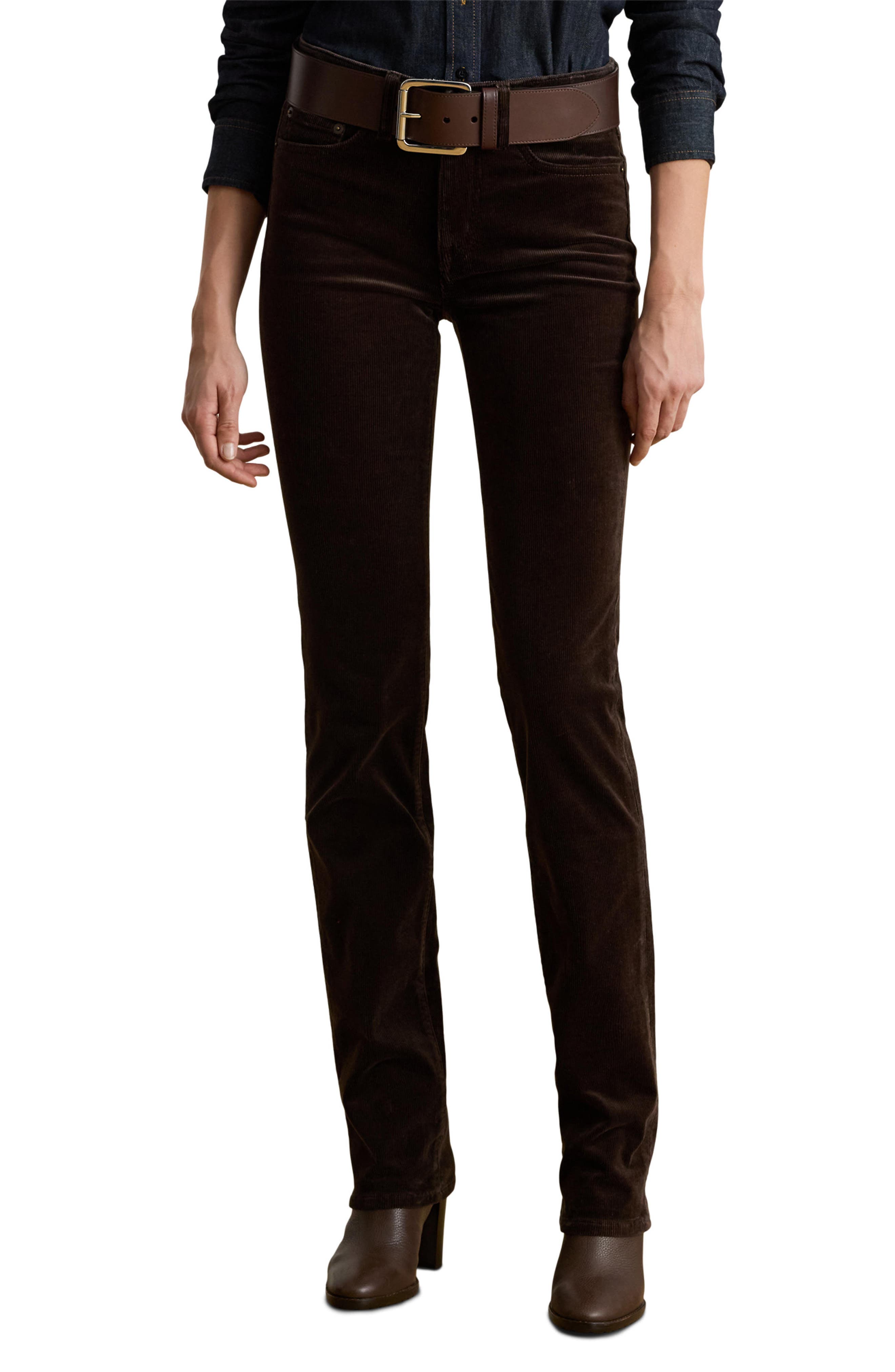 Lauren Ralph Lauren Stretch Corduroy Straight Leg Pants