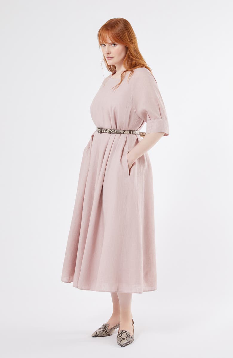 Marina Rinaldi Kiens Linen Shift Dress, Alternate, color, 