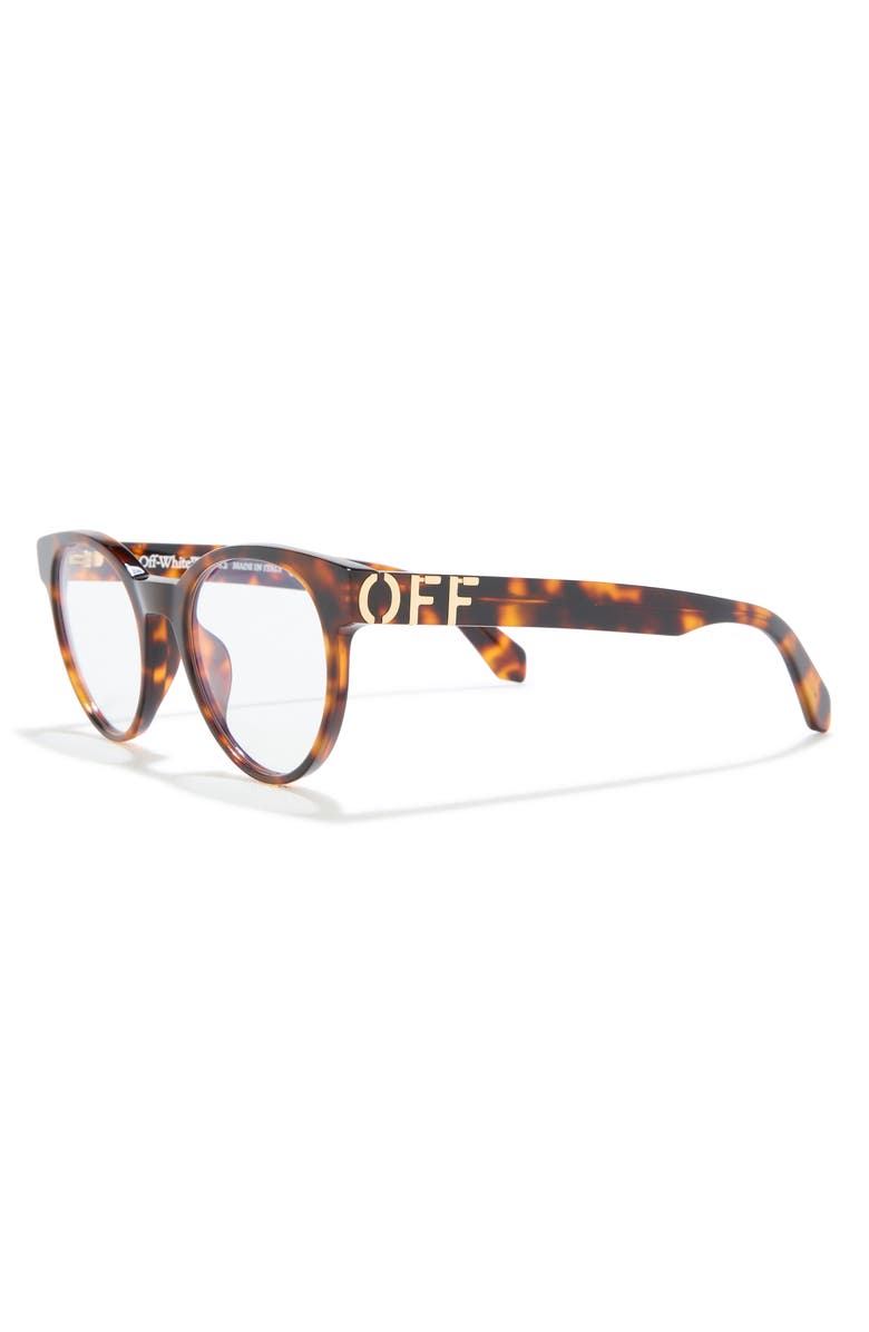 Off-White 52mm Round Optical Glasses, Alternate, color, 