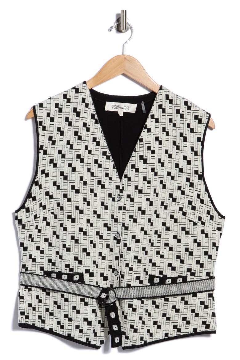 Jil Wool Blend Vest, Main, color, VINYL LINKS IVORY