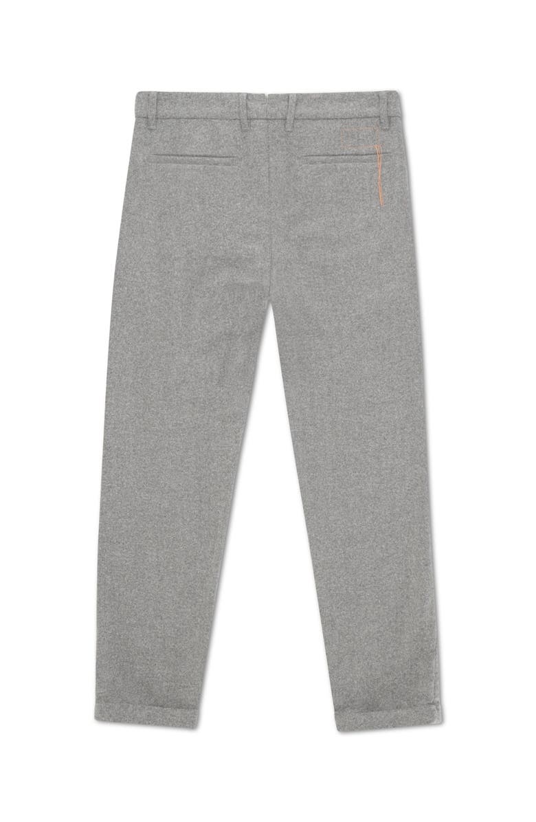 Fortela Pleated Flannel Trousers, Alternate, color, Melange Grey