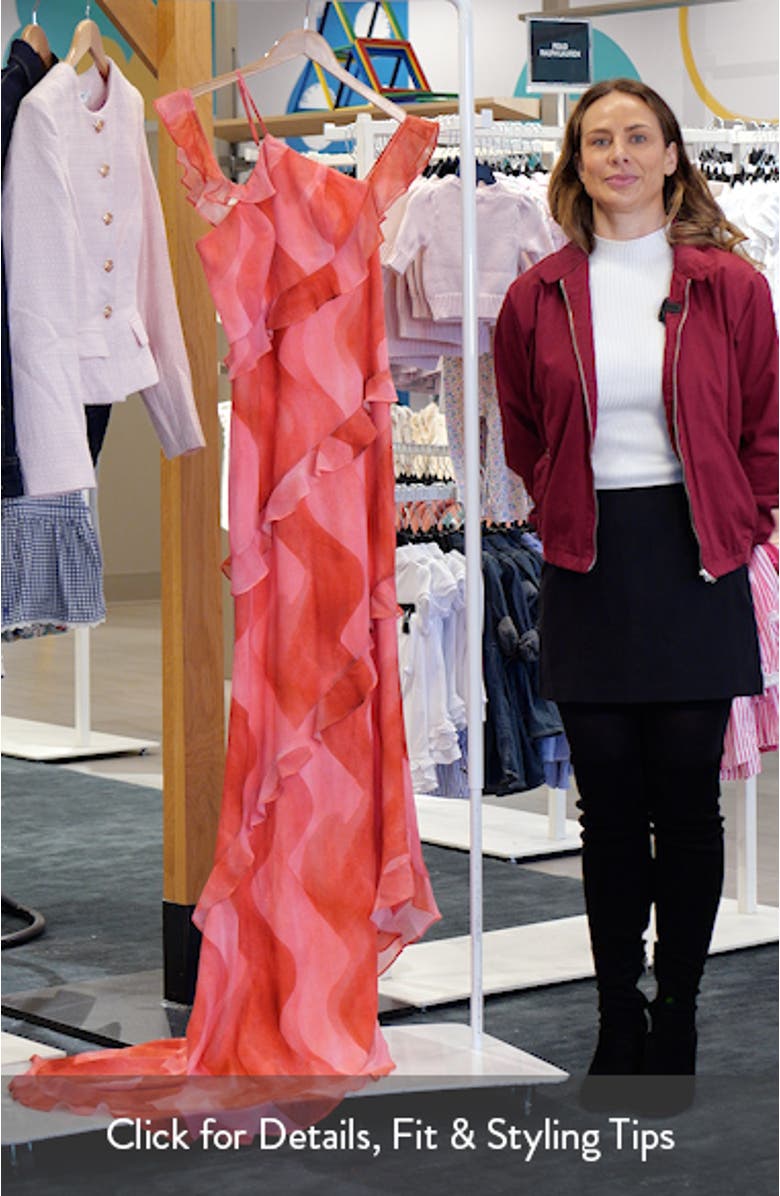 Wioletta Ruffle Asymmetric Gown, sales video thumbnail