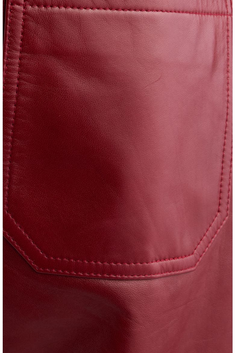 Valka Leather Pants, Alternate, color, DEEP RED