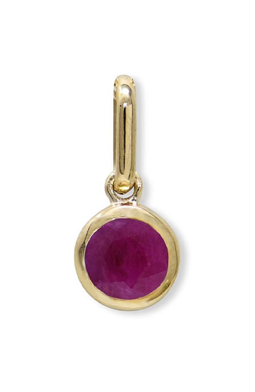 Anzie Classique Ruby Charm In 14k Yellow Gold/ruby