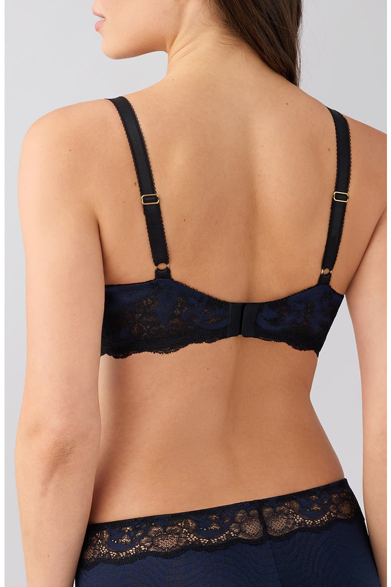 Modern Affair Underwire Plunge Bra, Alternate, color, NIGHT SKY/ BLACK