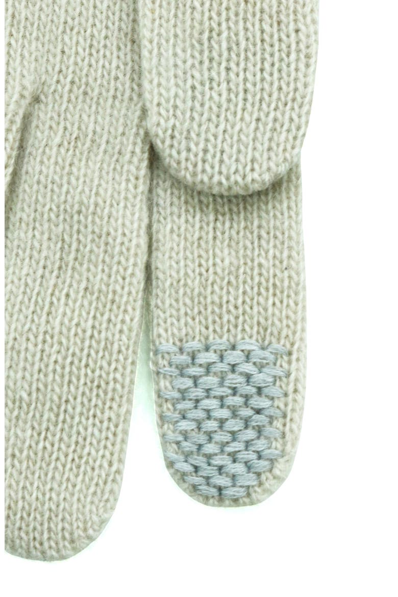 Crystal Heart Cashmere Tech Gloves, Alternate, color, YOGI IVORY