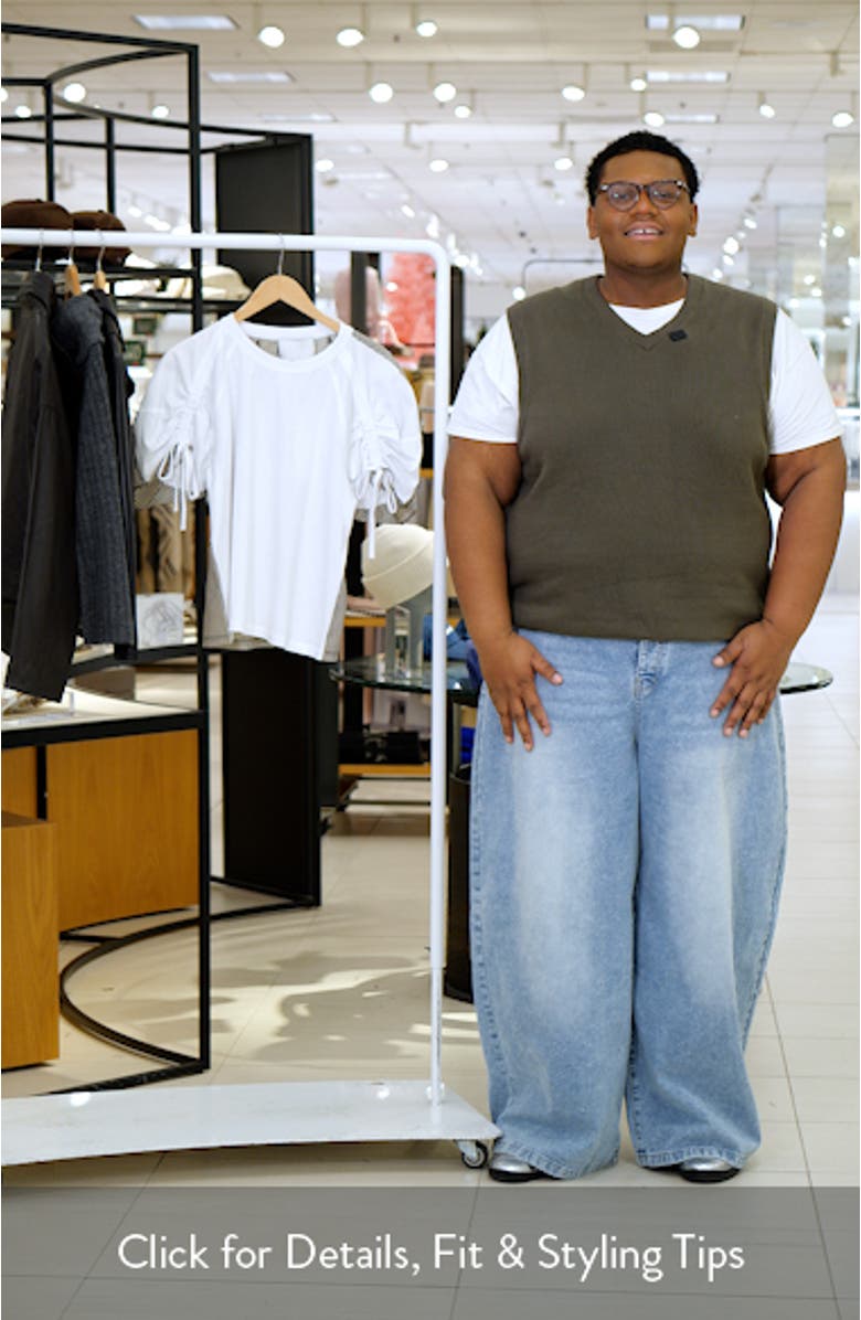 Mixed Media Puff Sleeve T-Shirt, sales video thumbnail