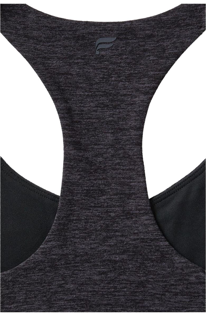 Fabletics Women's HeatherFlex Anywhere Built-In Bra Tank, Alternate, color, Black Heather