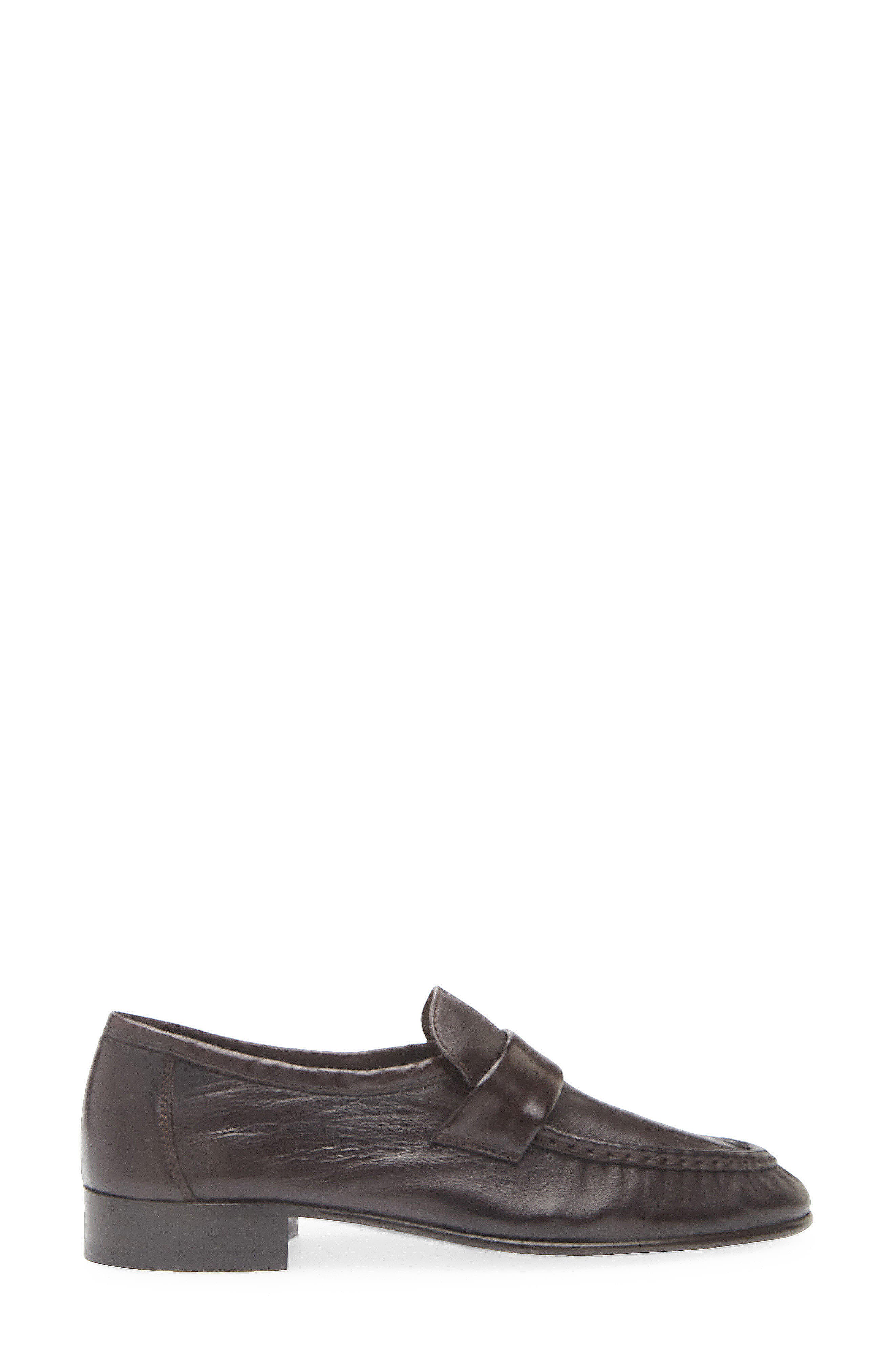 The Row Soft Loafer, Alternate, color, Dark Brown