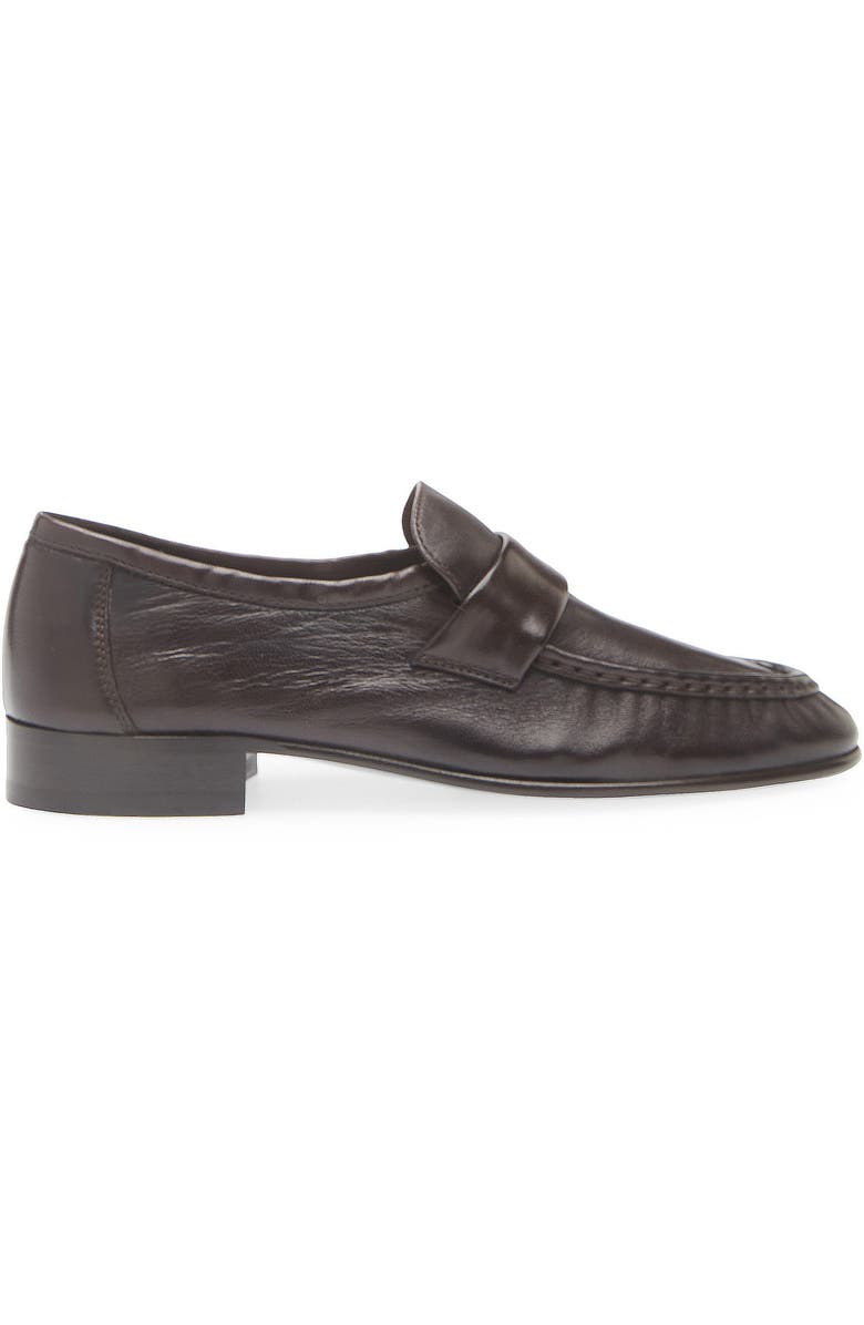 The Row Soft Loafer, Alternate, color, Dark Brown