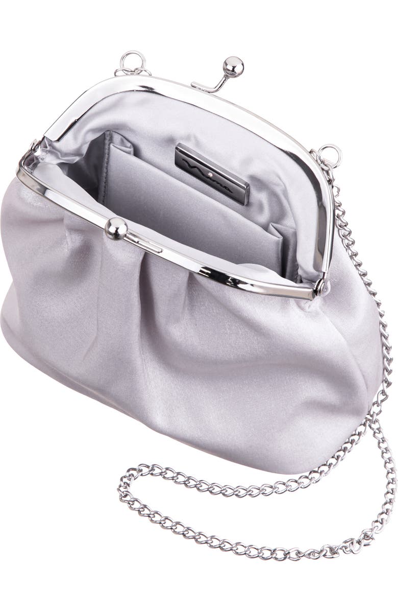 Nina Elsbeth Crystal Clutch, Alternate, color, Silver