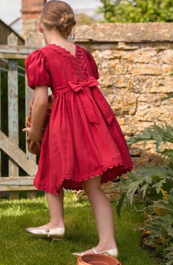Kids' Bow Accent Satin Party Dress