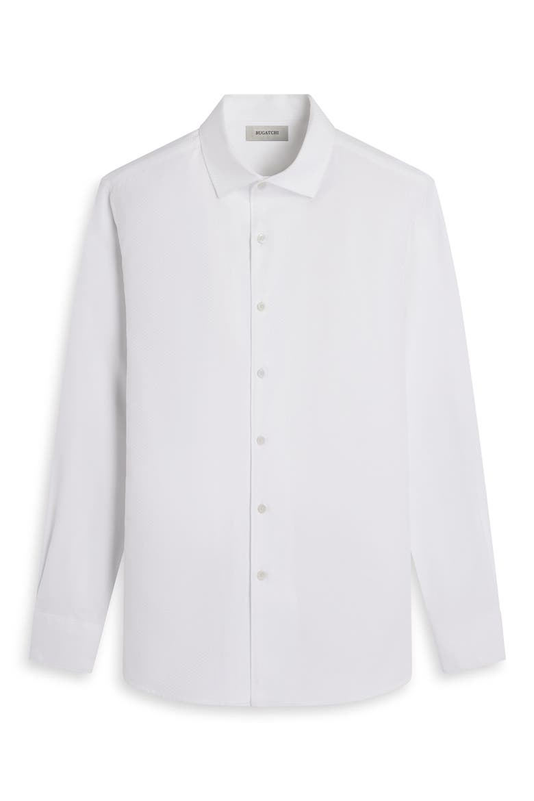 Alvin Shaped Fit Mini Check Button-Up Shirt, Alternate, color, WHITE