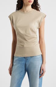 BOSS Epka Strong Shoulder Jersey Top